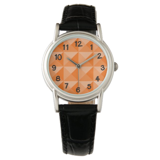 Montre Pyramides orange (devant)