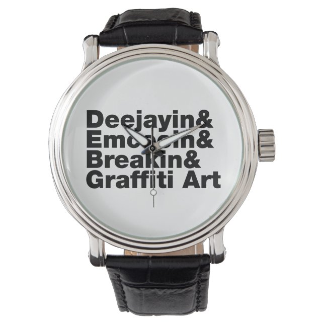 Montre Quatre éléments de l'Hip hop (devant)