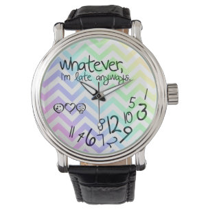 Montre quoi qu'il en soit, je suis en retard - chevron ar