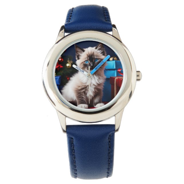 Montre Ragdoll Kitten cadeau de Noël (devant)