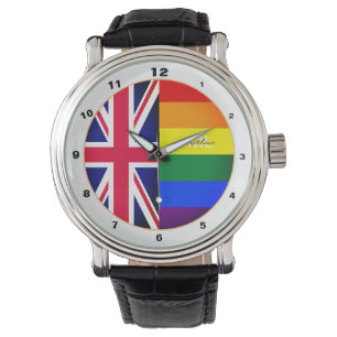 Montre Rainbow Flag & Pride, communauté LGBT /British Fl