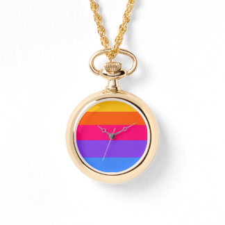 Montre Rayures arc-en-ciel