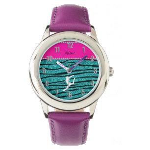 Montre Rayures nommées de zèbre de parties scintillante