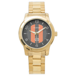 Montre Rayures orange sportives personnalisées Style Carb
