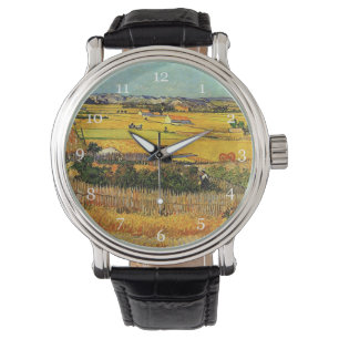 Montre Récolte à La Crau, avec Montmajour...