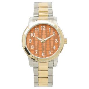 Montre Rectangles orange arrondies