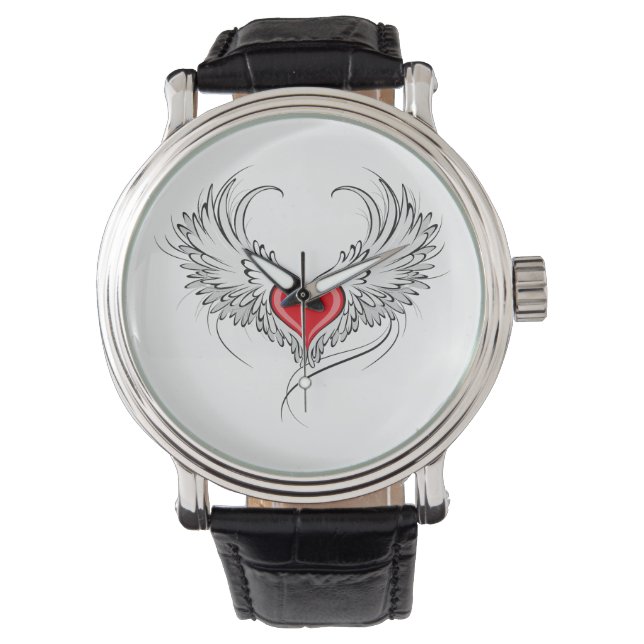 Montre Red Angel Coeur avec ailes (devant)