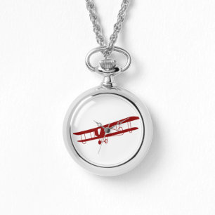 Montre Red Biplane Wrist Watch