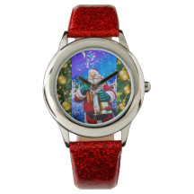 Red Christmas Santa Claus In Winter eWatch