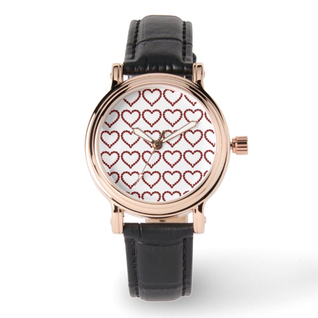 Montre Red Ruby Gemstone Heart (Recto)