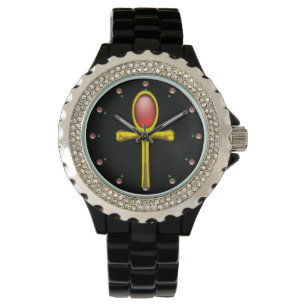 Montre RED TALISMAN, Ruby Gemstones, Noir