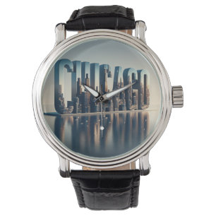 Montre Réflexion sur l'eau de Chicago City