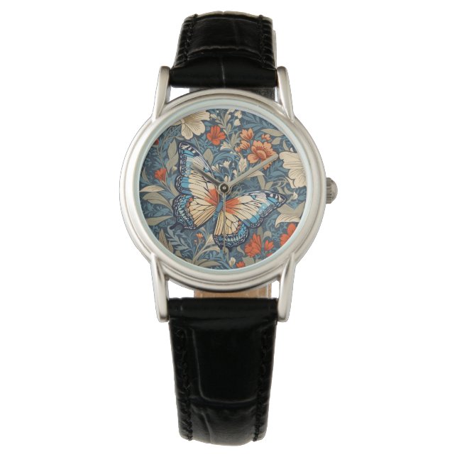 Montre Regal Butterfly Amidst William Morris Floral (devant)
