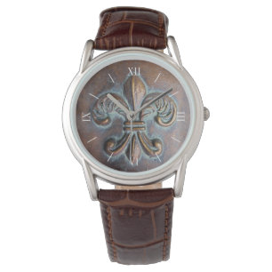 Montre Regard âgé Fleur De Lis