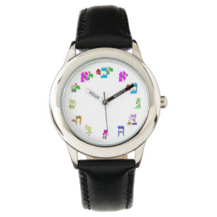Montre regarder avec un pari d'alef hébreu