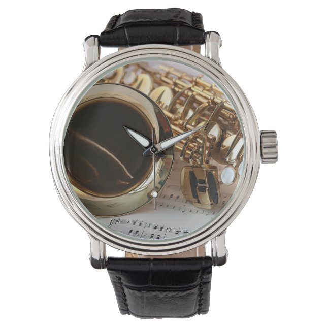 Montre Regarder la musique saxophone (devant)