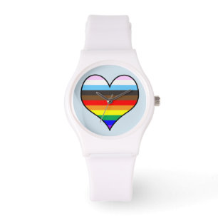 Montre Regarder le coeur arc-en-ciel