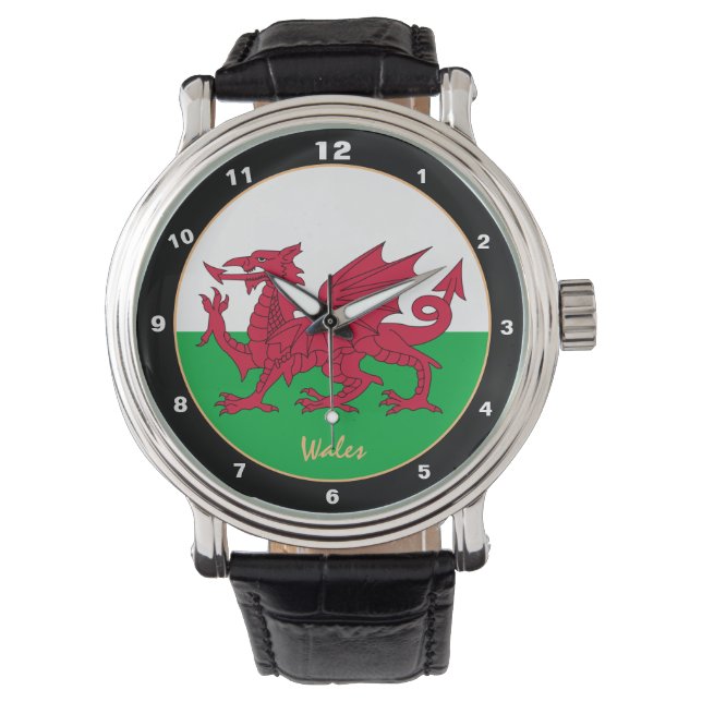 Montre Regarder le drapeau gallois tendance, Galles mode  (devant)
