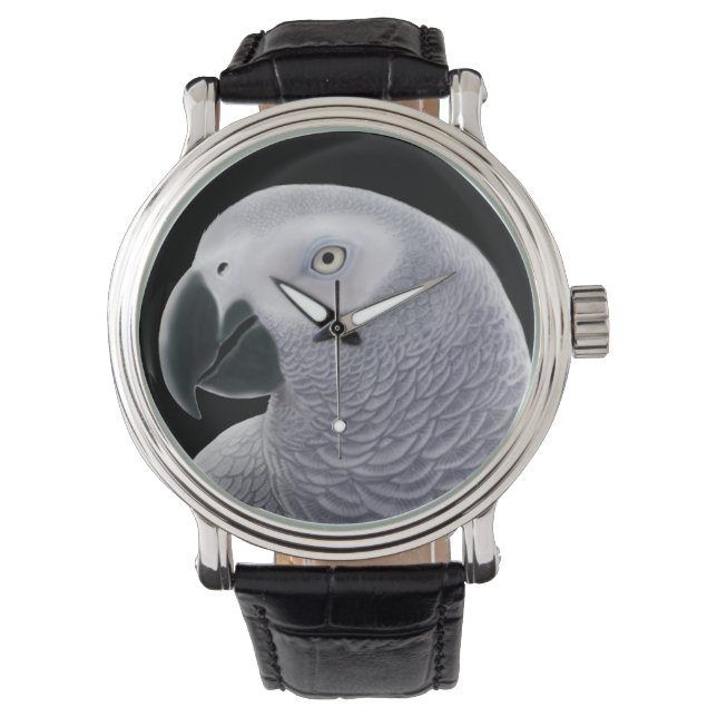 Montre Regarder le perroquet gris africain (devant)