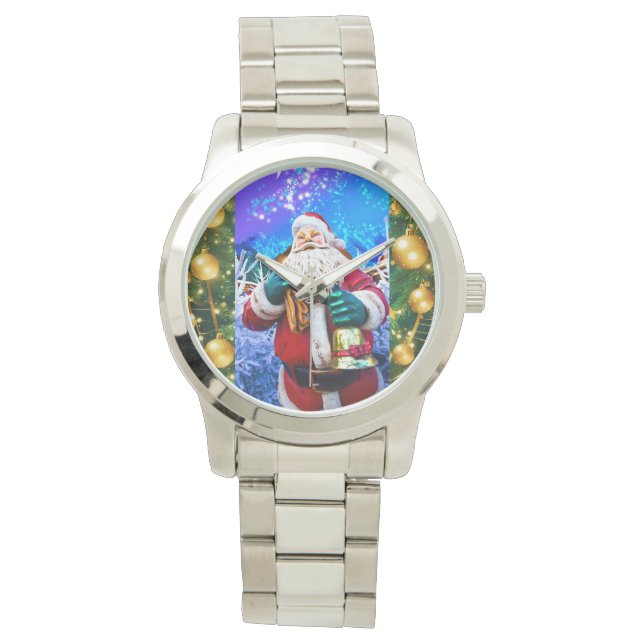 Montre Regarder le rouge Noël Père Noël en hiver (devant)