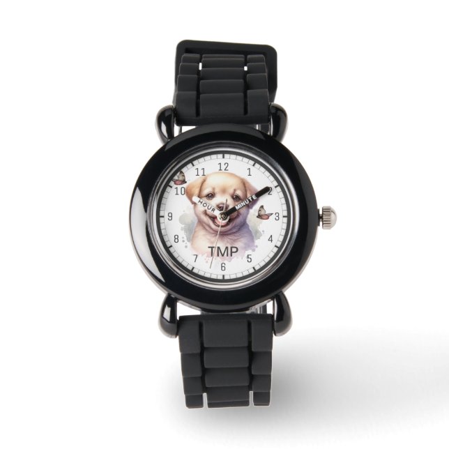 Montre Regarder les enfants personnalisés | Thème Chien d (Recto)