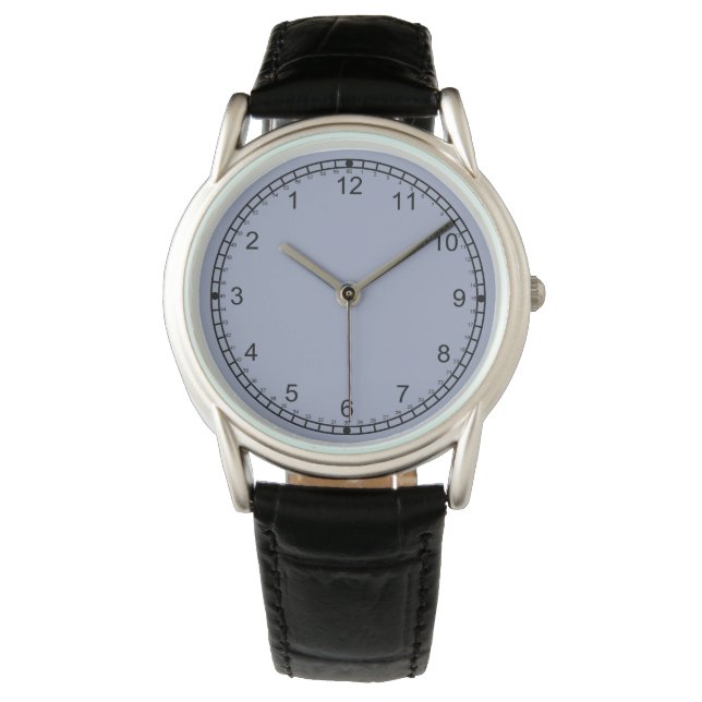 Montre regarder vers l'arrière, bleu clair (devant)