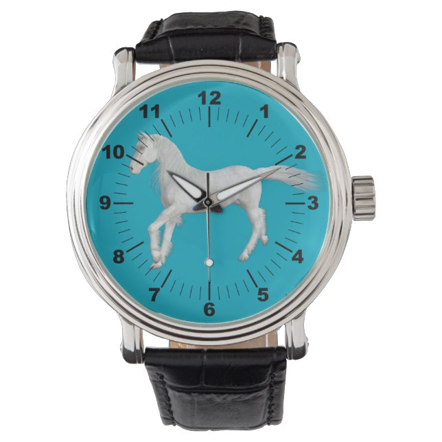 Montre Reloj De Pulsera Enérgico Caballo Blanco (devant)