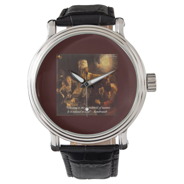 Montre Rembrandt Nature Citation & Peinture Unisex Watch (devant)
