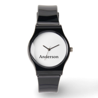Montre Remplacer le texte Bracelet en silicone noir Montr