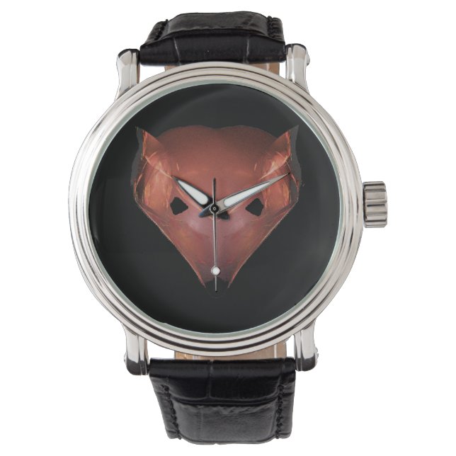 Montre Renard rouge fractal (devant)