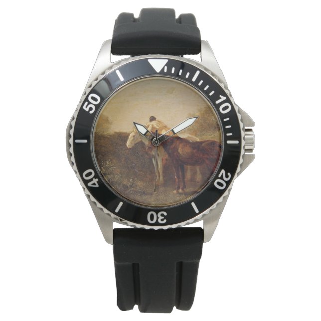 Montre Rendez-vous rural (Baiser romantique à cheval) (devant)