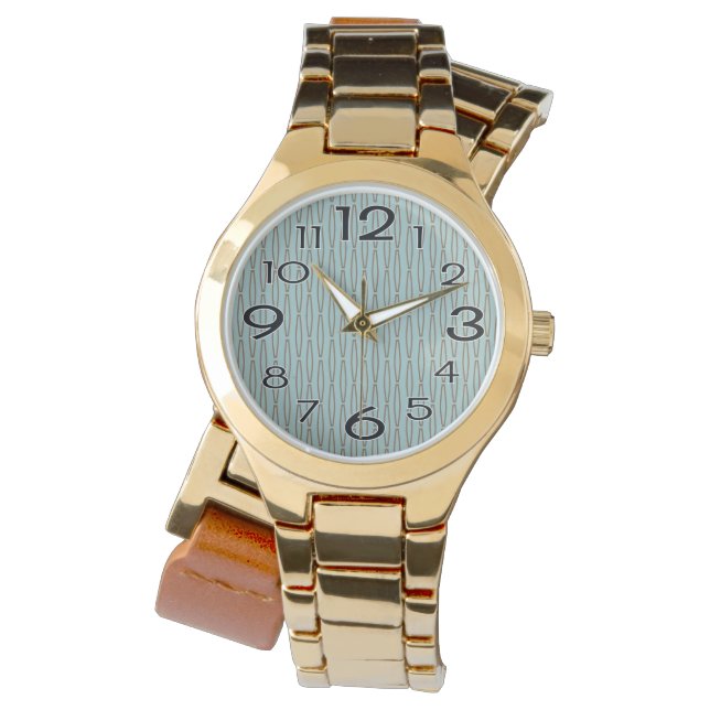 Montre Répétition géométrique bleu pâle (devant)