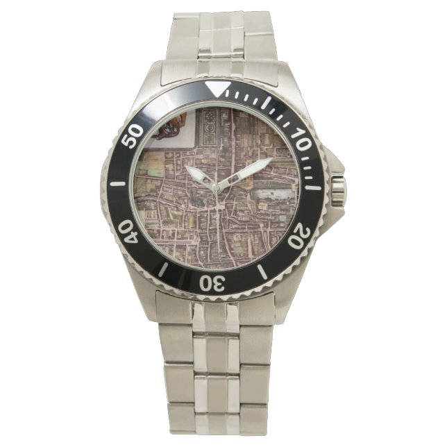 Montre Réplique carte de la ville de La Haye 1649 (devant)