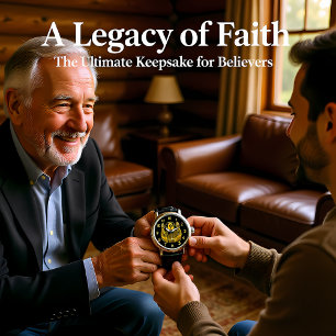 Montre Représentation dorée de Jésus aux mains élevées