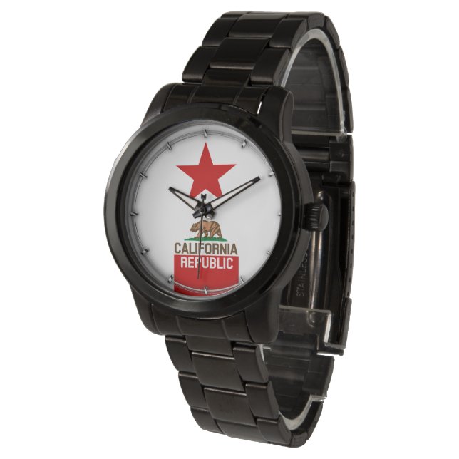 Montre RÉPUBLIQUE DE CALIFORNIE Drapeau de l'État étoile  (Incliné)