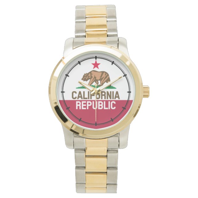 Montre RÉPUBLIQUE DE CALIFORNIE Drapeau Drapeau Drapeau D (devant)