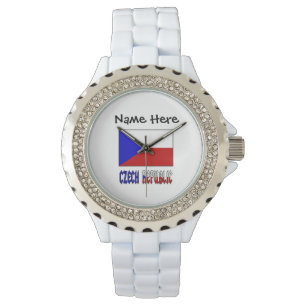 Montre République tchèque et drapeau tchèque personnalisé