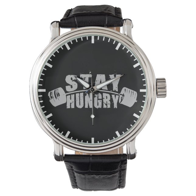 Montre Restez affamé - Exercice de musculation Motivation (devant)