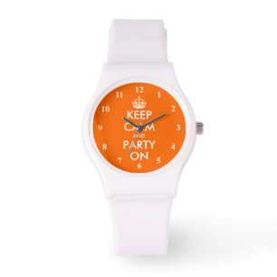Montre Restez calme et faites la fête sur le poignet