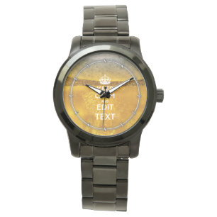 Montre Restez calme et votre texte pour une grande bière