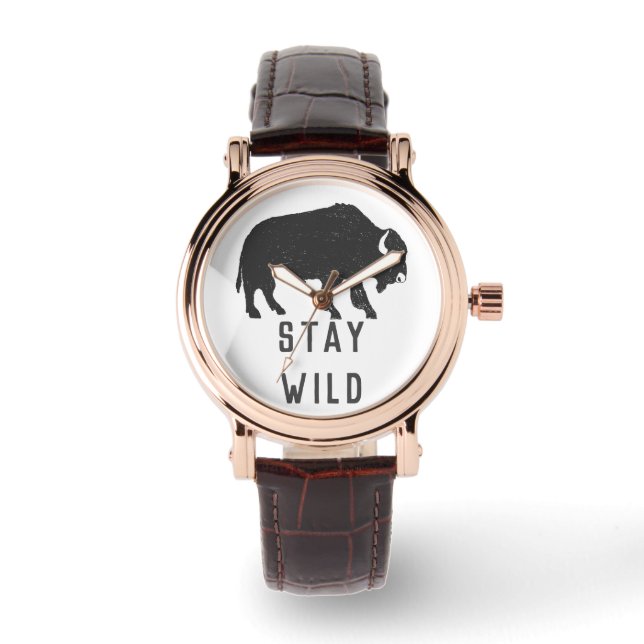 Montre Restez Wild Buffalo Silhouette (Recto)