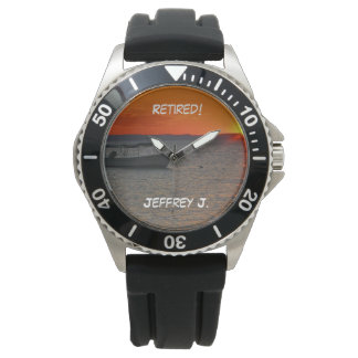 Montre Retraité ! Montre-poignet bateau de pêche, bracele