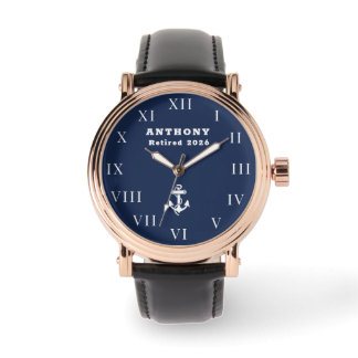 Montre Retraité Retraite Ancre Nautione Ancienne Marine 
