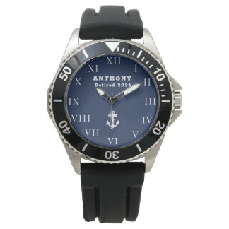 Montre Retraité Retraite Ancre Nautione Ancienne Marine 