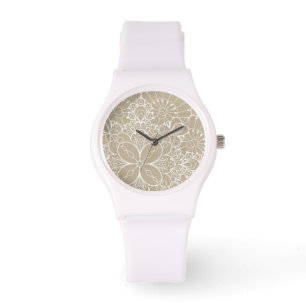 Montre Rétro arrière - plan avec l'ornement de dentelle