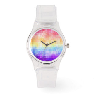Montre Retro Boho Funky Quirky Xenogender Plaid Pride