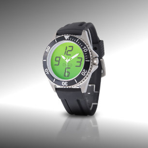 Montre Retro Faux Digital Papa Monogramme Watch