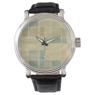 Montre Rétro motif géométrique