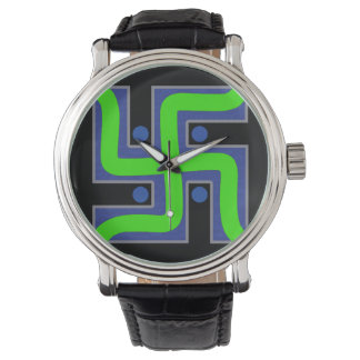 Montre REUNIONES Esvastica Dagaz reloj Hindu buena suerte