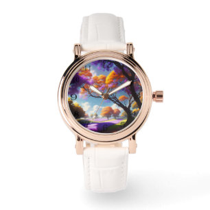 Montre Rêves de lavande sous les cieux de jacaranda,